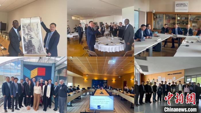 圖為法國站訪問留影?！“不沾髮W供圖。