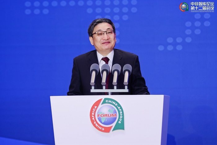 中國(guó)政府非洲事務(wù)特別代表劉豫錫在中非智庫(kù)論壇第十二屆會(huì)議開(kāi)幕式上發(fā)表致辭。主辦方供圖