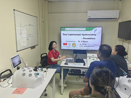 培訓現(xiàn)場。第18期援圭亞那醫(yī)療隊供圖