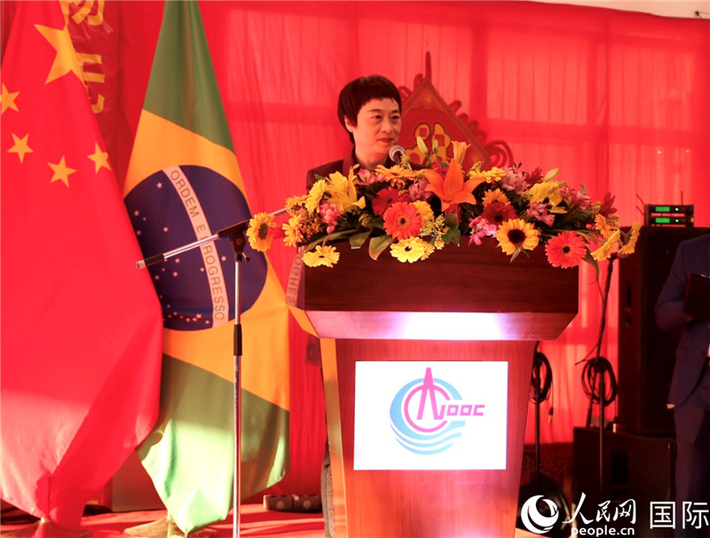 駐里約熱內(nèi)盧總領(lǐng)事田敏致辭。人民網(wǎng)記者宋亦然攝