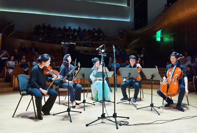 “古老文明的現(xiàn)代回聲——中國(guó)當(dāng)代作曲家室內(nèi)樂(lè)作品音樂(lè)會(huì)”在意大利舉行。中國(guó)駐意大利使館供圖