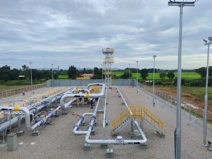 泰國新崗天然氣管道項(xiàng)目首站?？ì斎R 攝