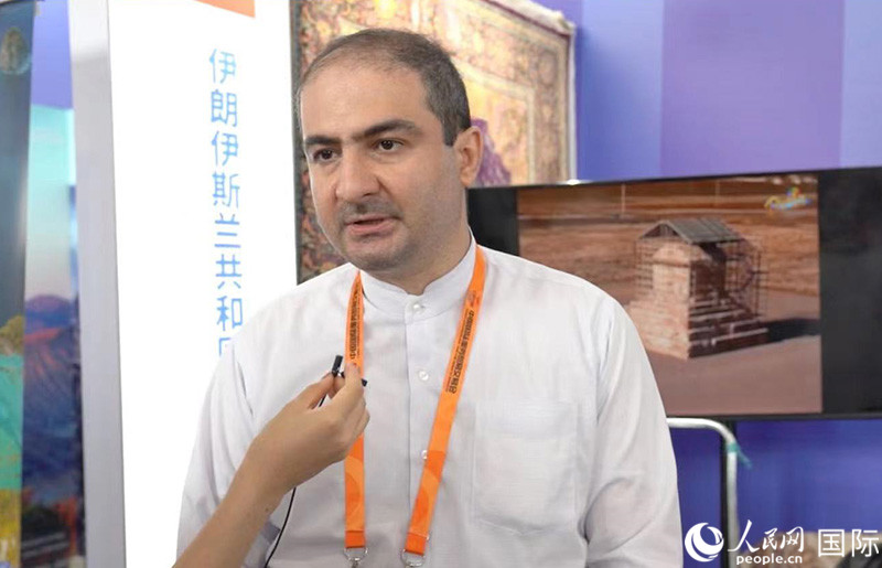 圖為伊朗使館媒體和公共外交專員阿米爾·曼蘇里。人民網(wǎng) 王禹蘅攝