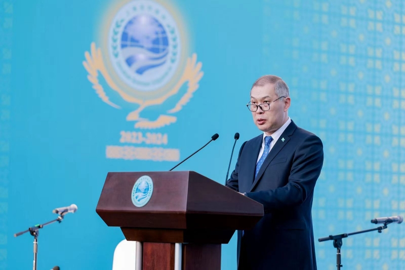 哈薩克斯坦駐華大使努雷舍夫致辭。主辦方供圖