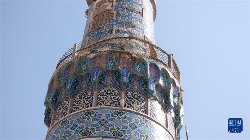 這是10月12日在阿富汗赫拉特省拍攝的受到損壞的赫拉特大清真寺局部。新華社發(fā)（馬沙勒攝）