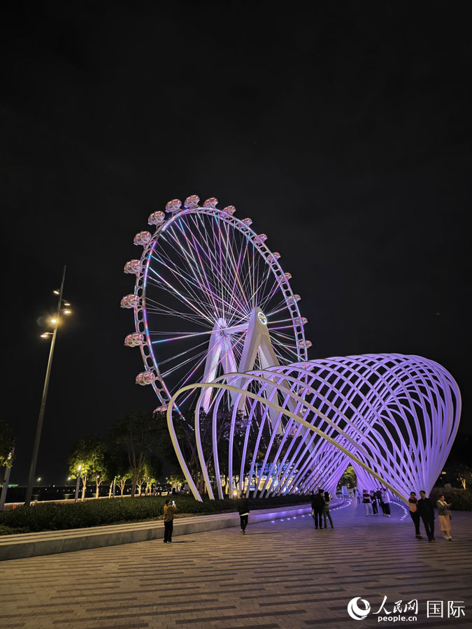 灣區(qū)之光摩天輪。人民網(wǎng) 田易攝