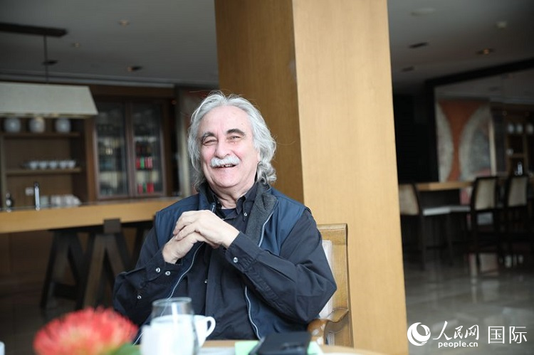 塞浦路斯歐洲大學(xué)前校長科斯塔斯·古利亞莫斯。人民網(wǎng) 殷韜攝