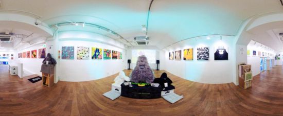 “大衛(wèi)猿”主題展覽現(xiàn)場(chǎng)。（主辦方供圖）