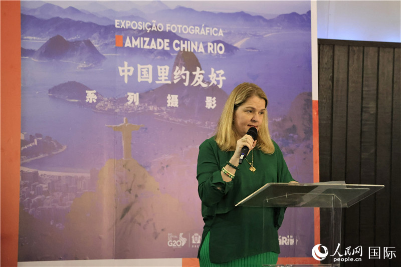 巴西中國創(chuàng)新經(jīng)濟(jì)研究院主席克勞迪婭·亞努齊在活動(dòng)中致辭。人民網(wǎng)記者 時(shí)元皓攝