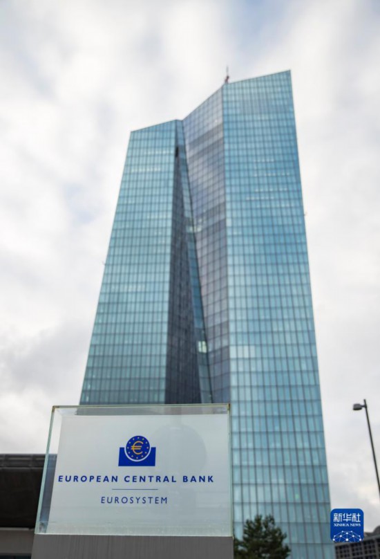 這是12月14日在德國法蘭克福拍攝的歐洲央行大樓。新華社記者 張帆 攝