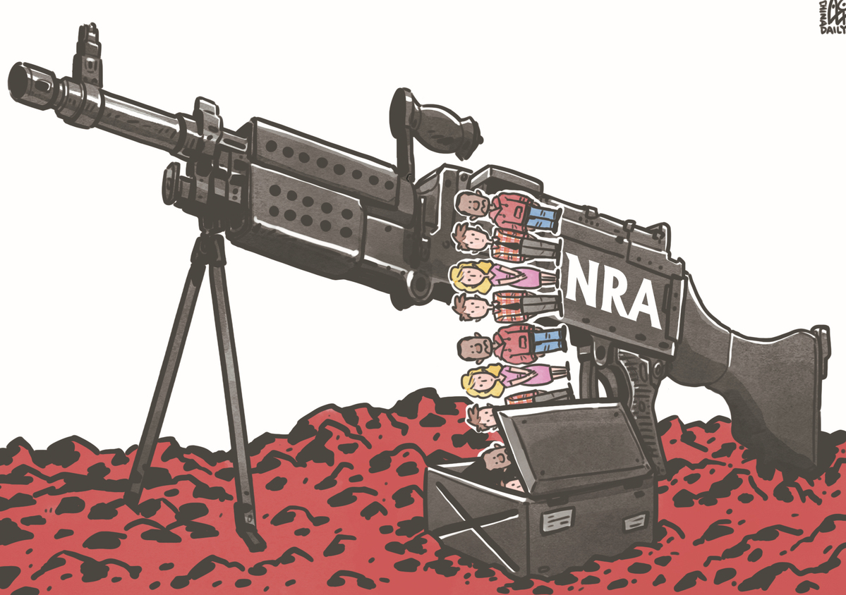 NRA成為推行槍支管控背后最大的阻力。（來源：中國(guó)日?qǐng)?bào) 作者：蔡艨）