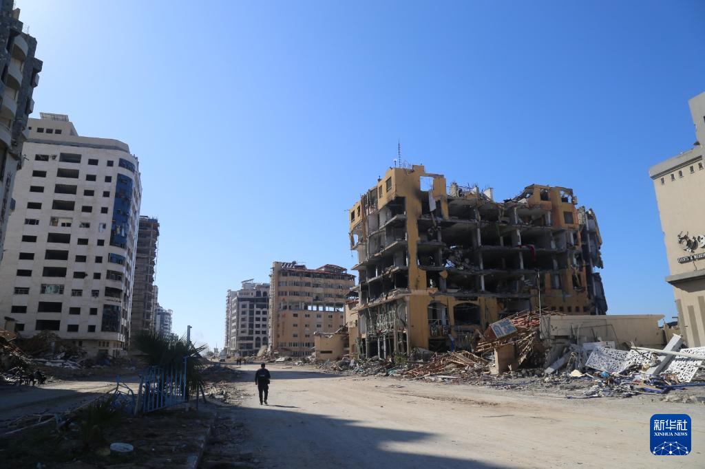 這是1月25日拍攝的加沙城一角。新華社發(fā)