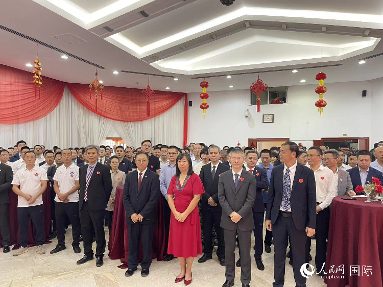 駐尼日利亞使館春節(jié)招待會(huì)現(xiàn)場(chǎng)。人民網(wǎng)記者 姜宣攝