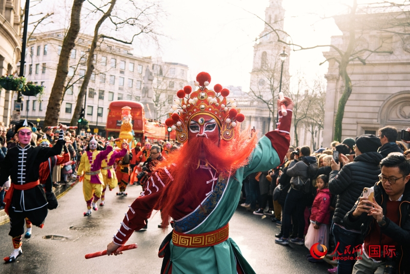 倫敦新春慶典現(xiàn)場(chǎng)。人民網(wǎng) 郭錦標(biāo)、楊浩鵬攝