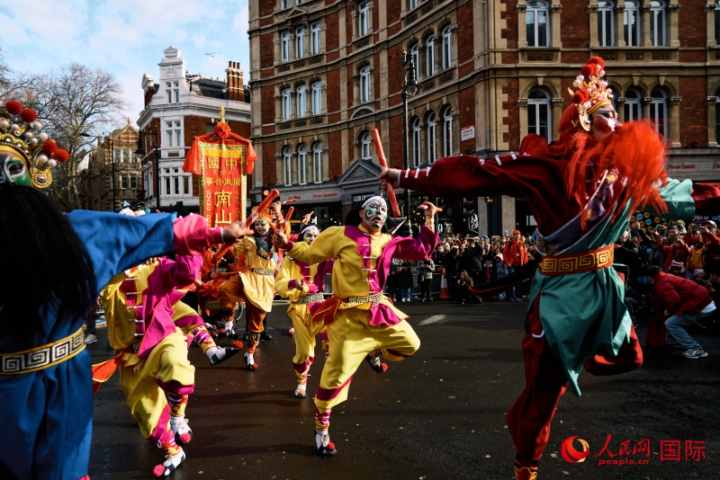倫敦新春慶典現(xiàn)場(chǎng)。人民網(wǎng) 郭錦標(biāo)、楊浩鵬攝