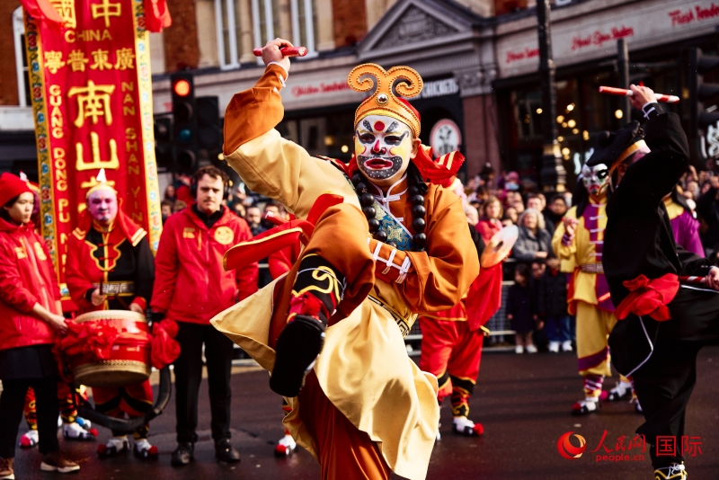 倫敦新春慶典現(xiàn)場(chǎng)。人民網(wǎng) 郭錦標(biāo)、楊浩鵬攝