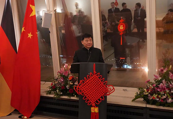 吳懇大使致辭。中國(guó)駐德國(guó)大使館供圖