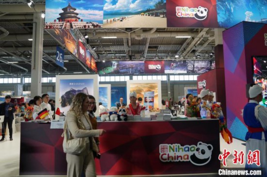  3月5日，2024年柏林國際旅游交易會(ITB)在柏林會展中心拉開帷幕。以“你好！中國”為主題的中國展區(qū)當日亮相展會。中新社記者 馬秀秀 攝