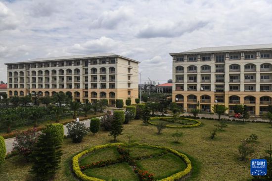 這是2024年2月16日在埃塞俄比亞杜凱姆市拍攝的東方工業(yè)園。 新華社記者 李亞輝 攝