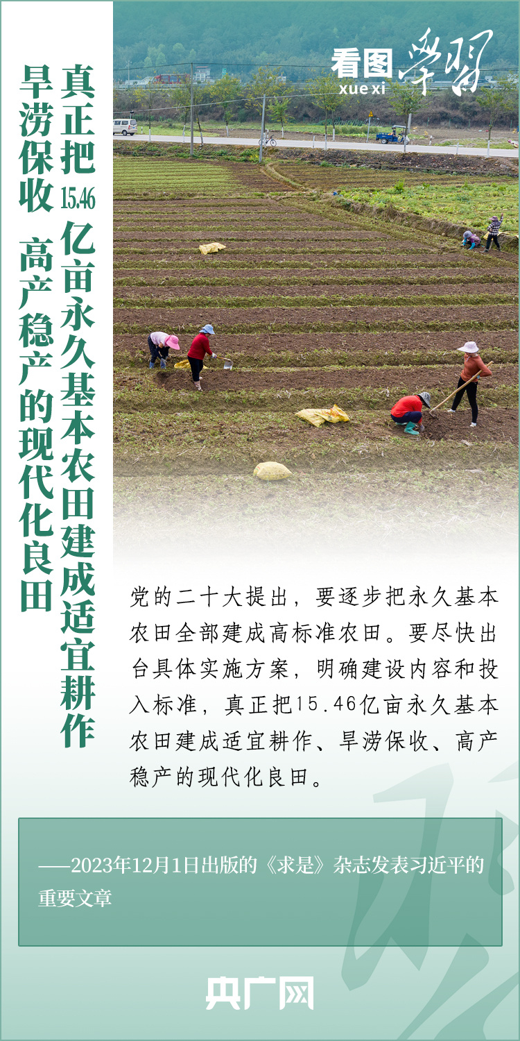 看圖學(xué)習(xí)丨推廣良田、良種、良法、良機(jī) 給農(nóng)業(yè)現(xiàn)代化插上科技的翅膀