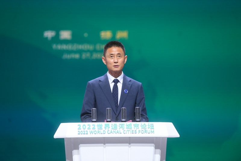江蘇省文化和旅游廳副廳長李川在大會上致辭。邵丹攝