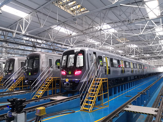 石家莊地鐵二號(hào)線列車。 中車齊車集團(tuán)石家莊公司供圖