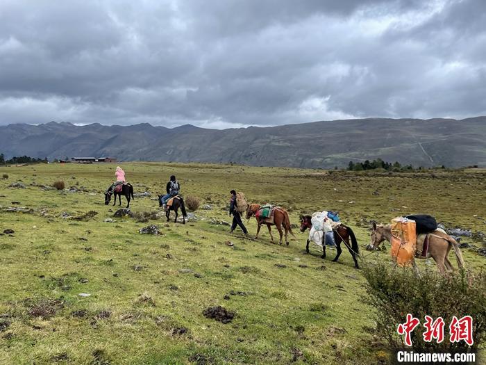 圖為9月26日游客騎馬領(lǐng)略尼汝村高原牧場(chǎng)風(fēng)光。 <a target='_blank' href='/'><p  align=