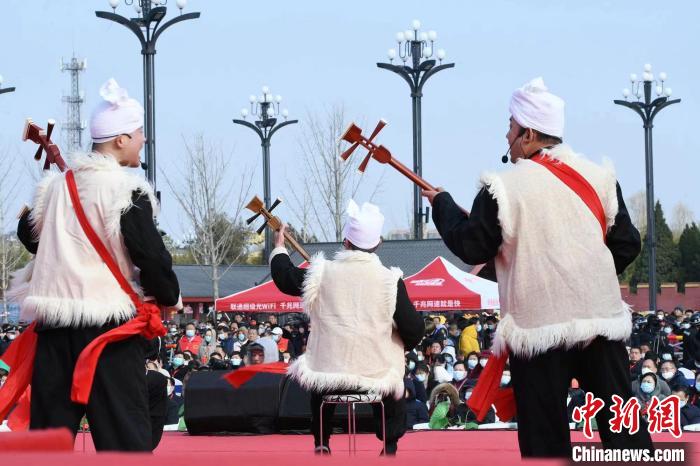 圖為陜北說書展演。　梁照曾 攝