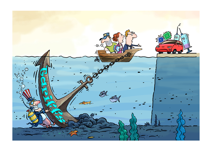 漫畫作者：馬宏亮（人民網(wǎng)版權圖片，未經(jīng)授權請勿轉(zhuǎn)載。）