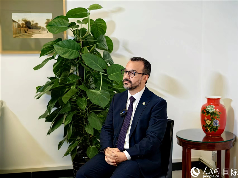 巴西文化部副部長卡西修斯·羅薩接受人民網專訪。人民網記者 符園園攝