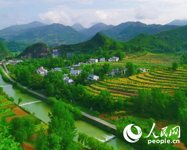 陜西商洛漫川關(guān)鎮(zhèn)民宿群。人民網(wǎng) 王麗攝