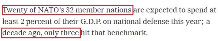“美式拱火”持續(xù) 北約成員國(guó)成軍費(fèi)增長(zhǎng)大戶(hù)