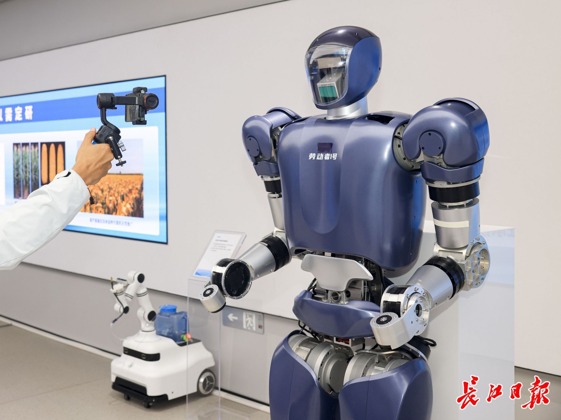 格藍(lán)若人形機(jī)器人。長江日報(bào)記者胡冬冬 攝