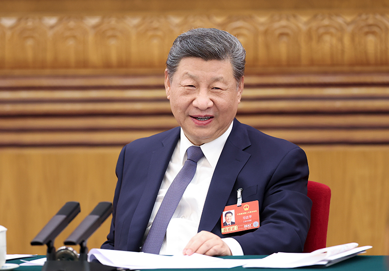 2026年3月5日下午，中共中央總書記、國家主席、中央軍委主席習近平參加他所在的十四屆全國人大四次會議江蘇代表團審議。