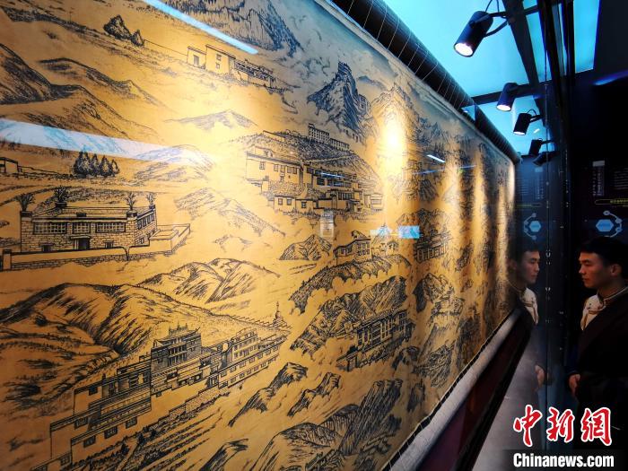 圖為歷代藏醫(yī)藥學(xué)教育機(jī)構(gòu)展示?！?zhí)砀?攝