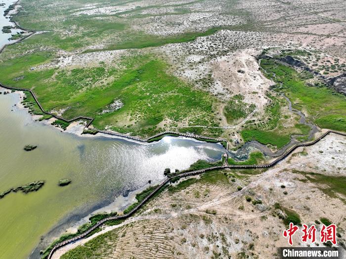 圖為航拍都蘭湖國家濕地公園?！∑钤鲚?攝