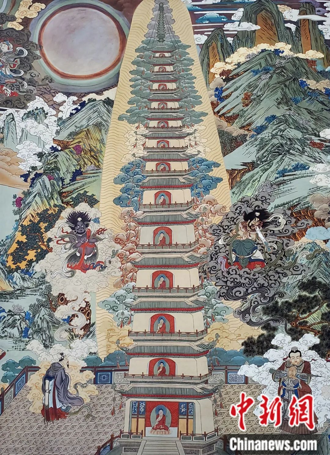 臨摹、補(bǔ)繪的青海瞿曇寺壁畫。受訪者 供圖
