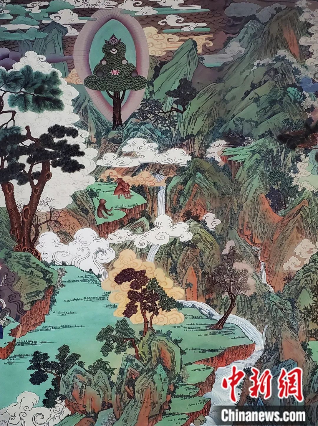 臨摹、補(bǔ)繪的青海瞿曇寺壁畫。受訪者 供圖