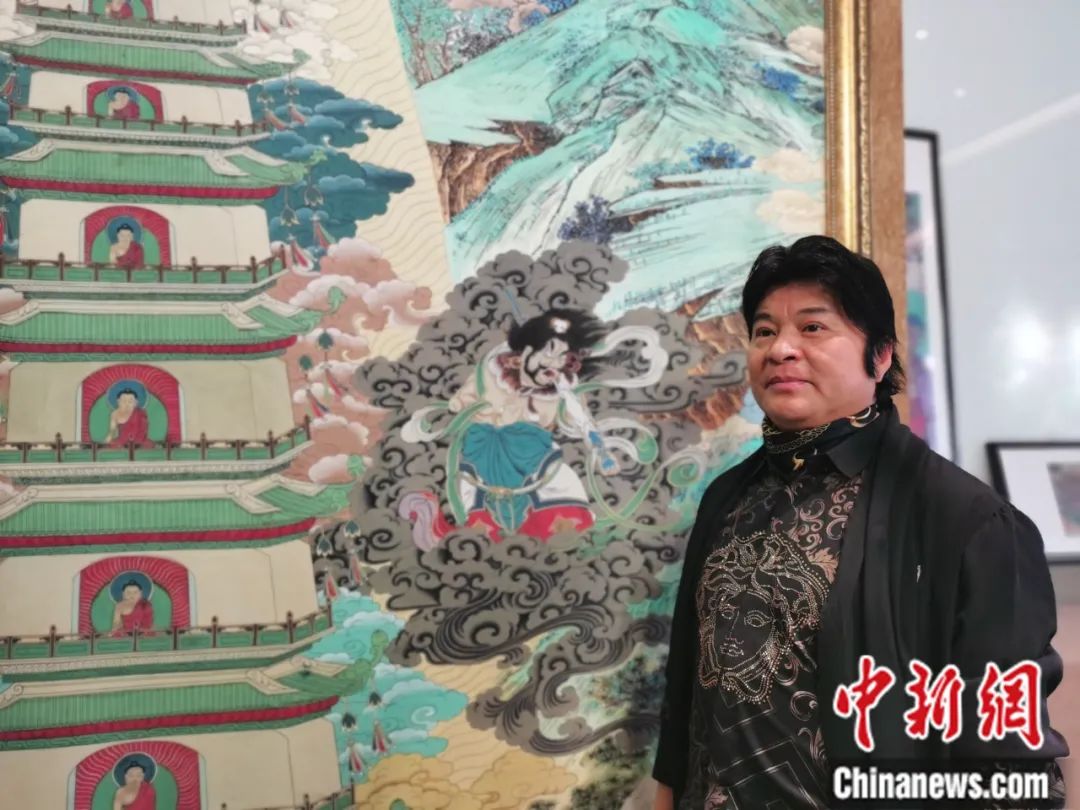 國家一級美術(shù)師劉觖。張?zhí)砀?攝
