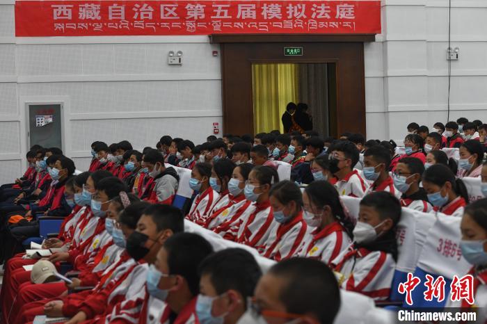 圖為西藏自治區(qū)第五屆模擬法庭現(xiàn)場(chǎng)?！∝暩聛硭?攝