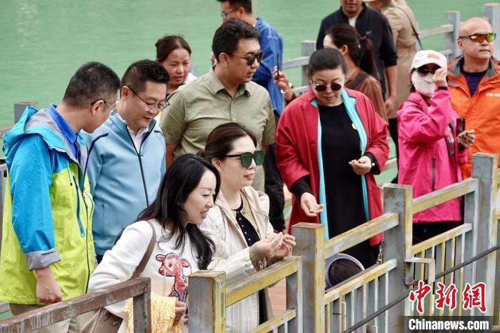 全國新的社會階層人士服務團考察林芝巴河鎮(zhèn)生態(tài)保護項目?！∧岈?shù)┰龉﹫D