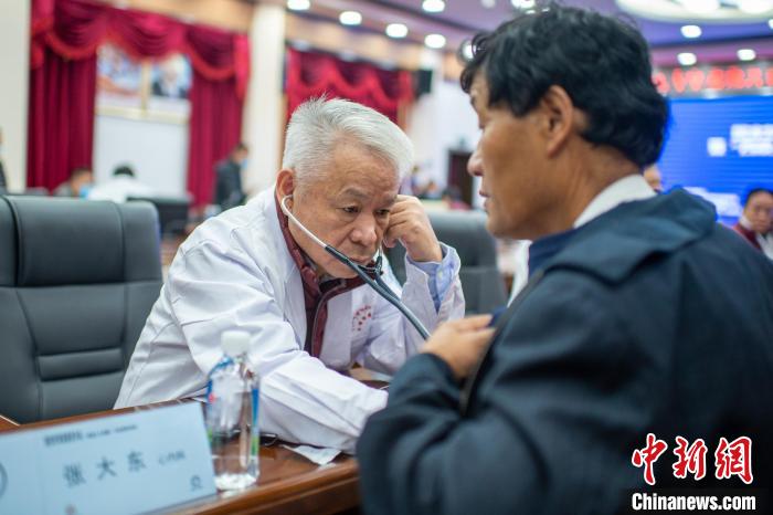 圖為專(zhuān)家團(tuán)隊(duì)在日喀則市開(kāi)展義診活動(dòng)?！〉┰雠?攝