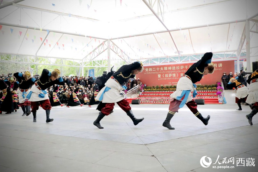 舞蹈《守望青稞》。人民網(wǎng) 次仁羅布攝