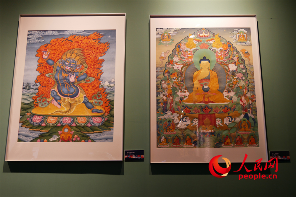 唐卡藝術(shù)作品。人民網(wǎng) 韋衍行攝